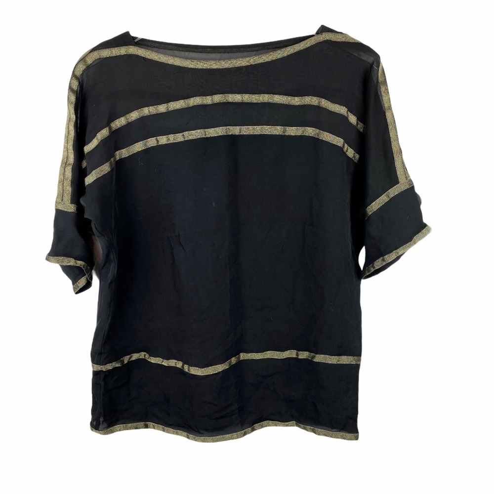 DIANE VON FURSTENBERG Sheer Dolman Silk Blouse 4